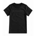 A black short-sleeve crewneck t-shirt with 'TEAM ALPHA BRAZILIAN JIU JITSU' printed in light gray across the chest, displayed flat against a white background.