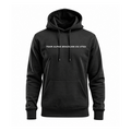 A black pullover hoodie with the text 'TEAM ALPHA BRAZILIAN JIU JITSU' printed in white across the chest, displayed on a clean white background.