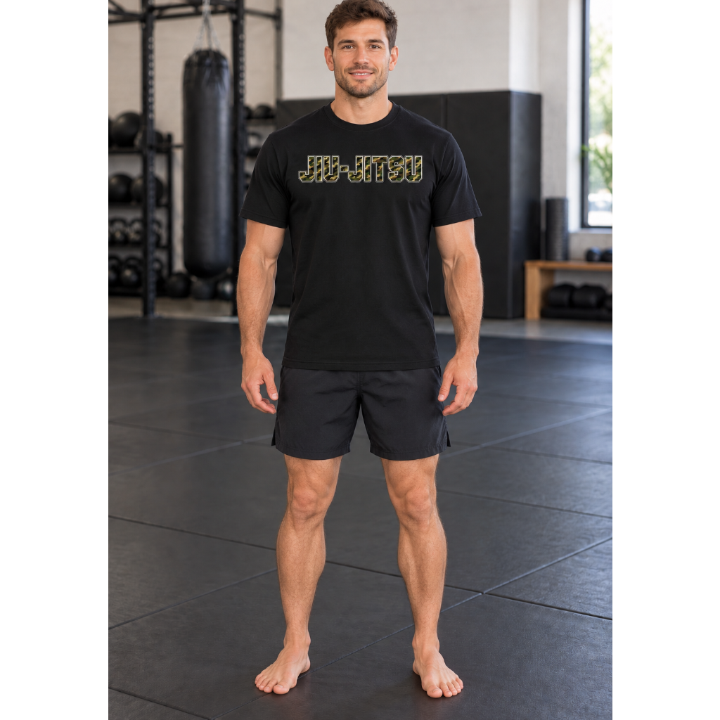 Camouflage Jiu-Jitsu T-Shirt/ Let's Roll (back)