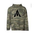 Camo Hoodie (A on front and wording on back)